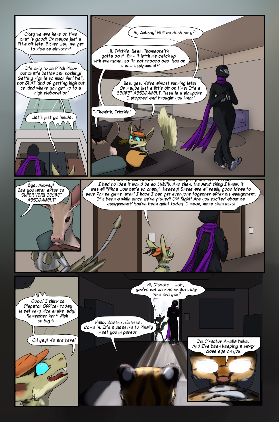 With Aubrey's lisp giving her extra "th" sounds and Beatrix scav bucktooth fang keeping her from making any ... it's like Aubrey is stealing all of Beatrix's "th"s.